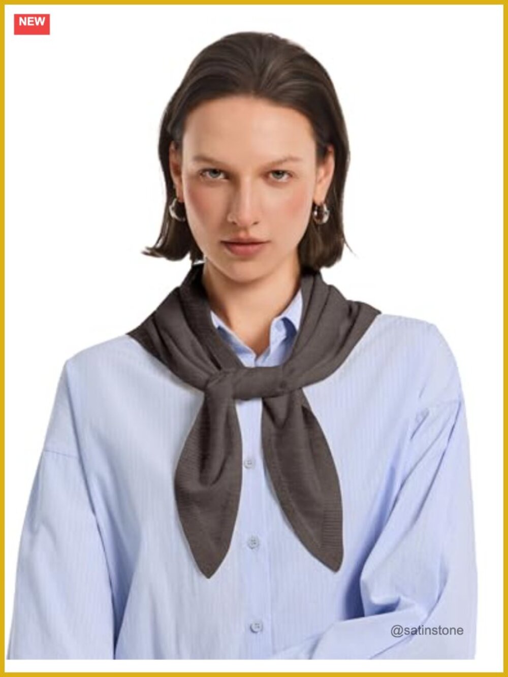 Viscose Cotton Blend Triangle Scarf Lightweight Neck Wrap Boho Chic
